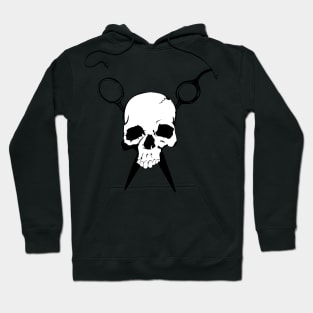 Skull and Shears Hair Stylist Art Hoodie